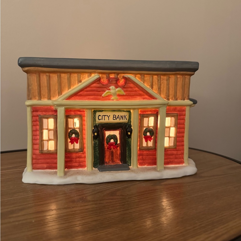 Christmas Village City Bank
